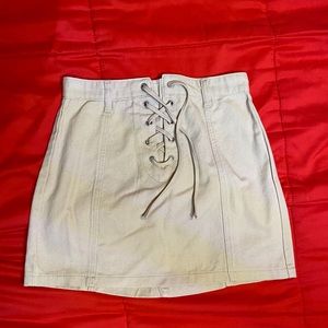 Lace up mini skirt
